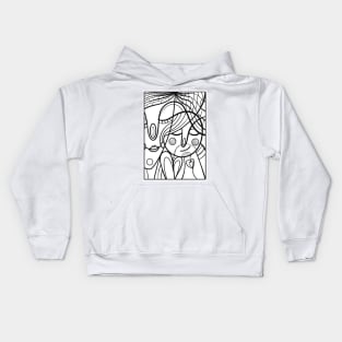 Love you mom abstract faces Kids Hoodie